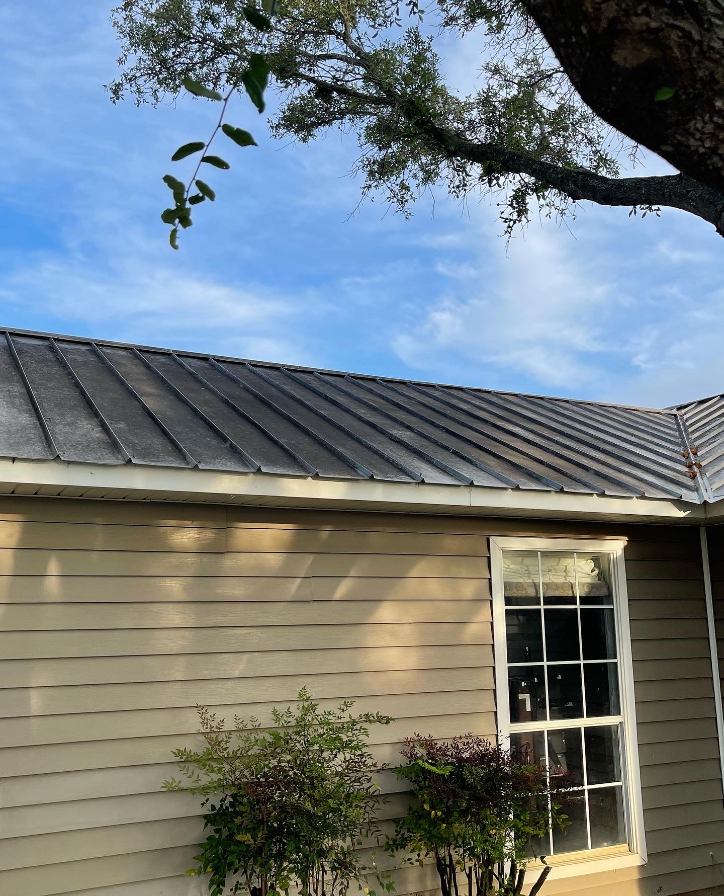 Before exterior cleaning in Central Texas (Residential Home)