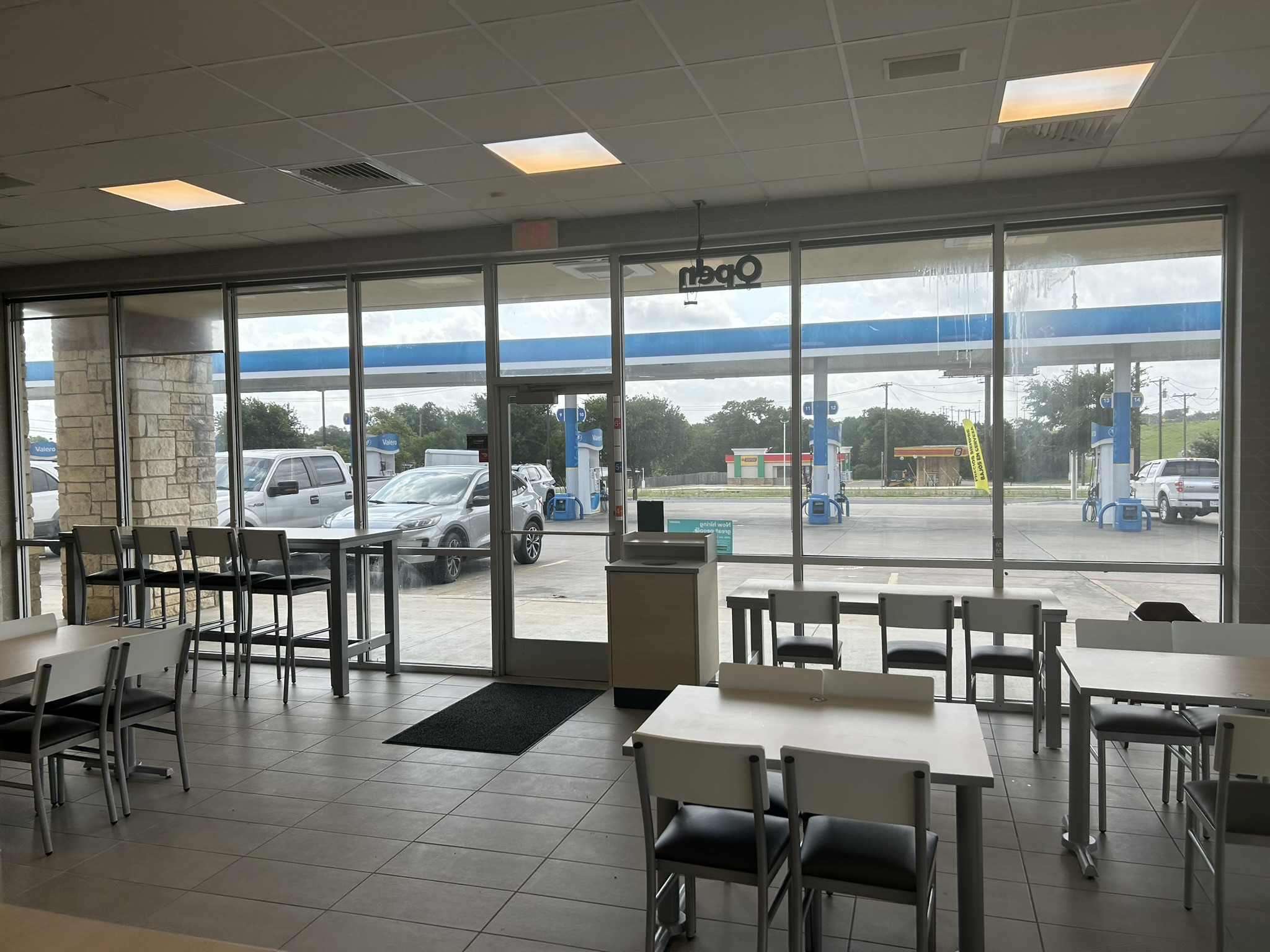 Commercial window cleaning before